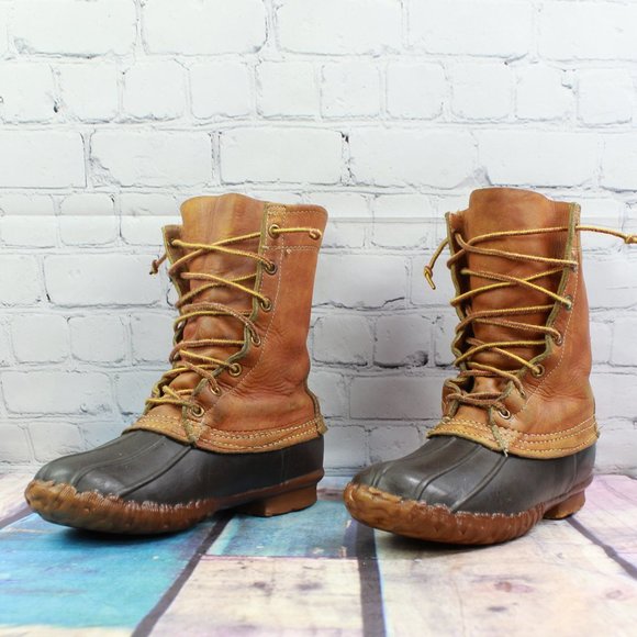 VTG LL BEAN Duck Boots Maine Hunting Shoe Size 7 - Picture 2 of 9